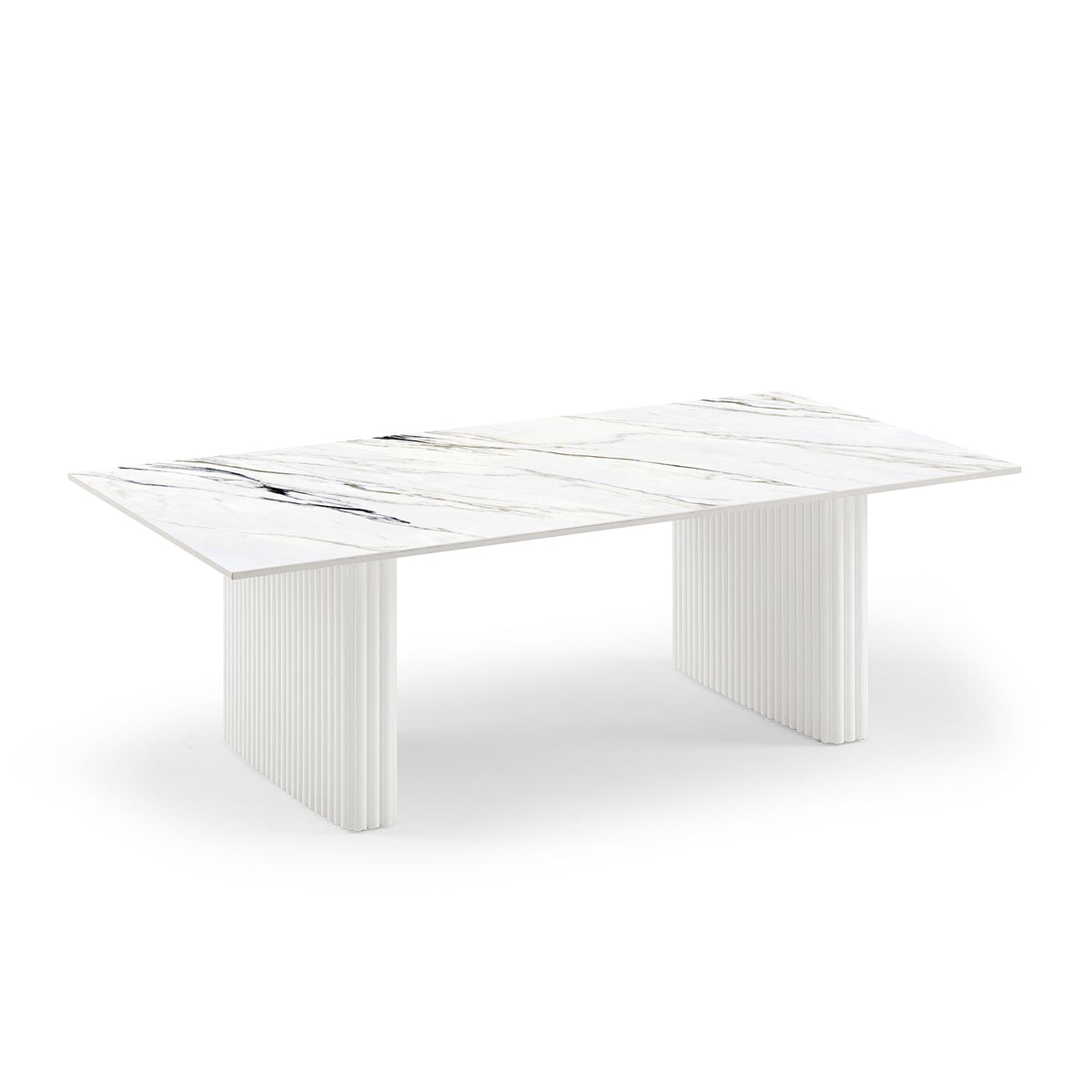 Glossy White Sintered Stone Coffee Table