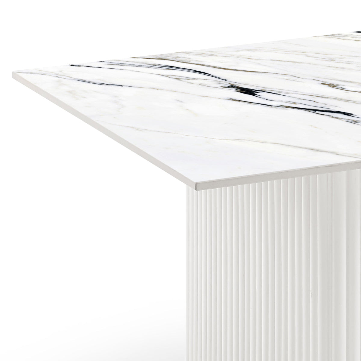 Glossy White Sintered Stone Coffee Table