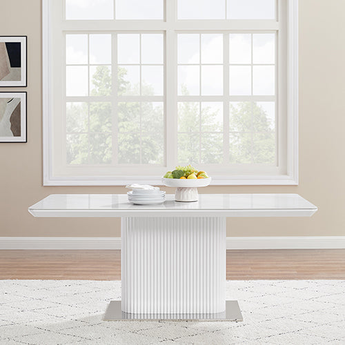 Ceramic Top Dining Table with Stainless Steel Feet