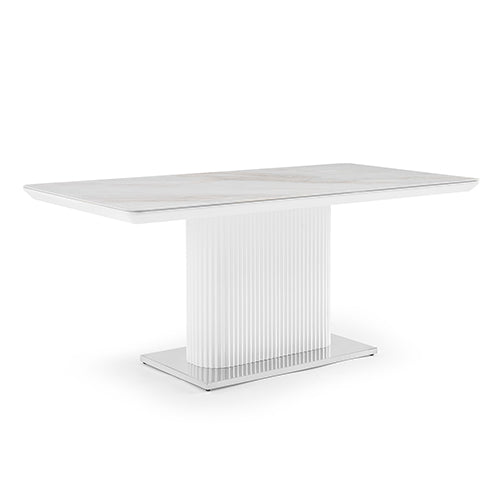 Ceramic Top Dining Table with Stainless Steel Feet