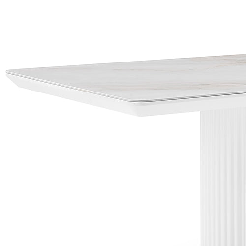 Ceramic Top Dining Table with Stainless Steel Feet