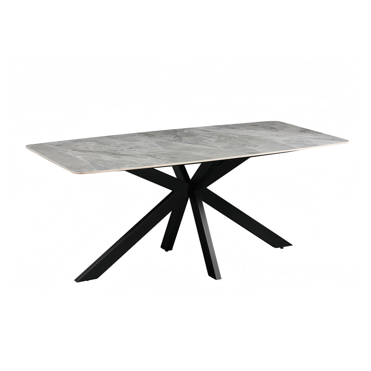 Grey Sintered Stone Rectangular Dining Table