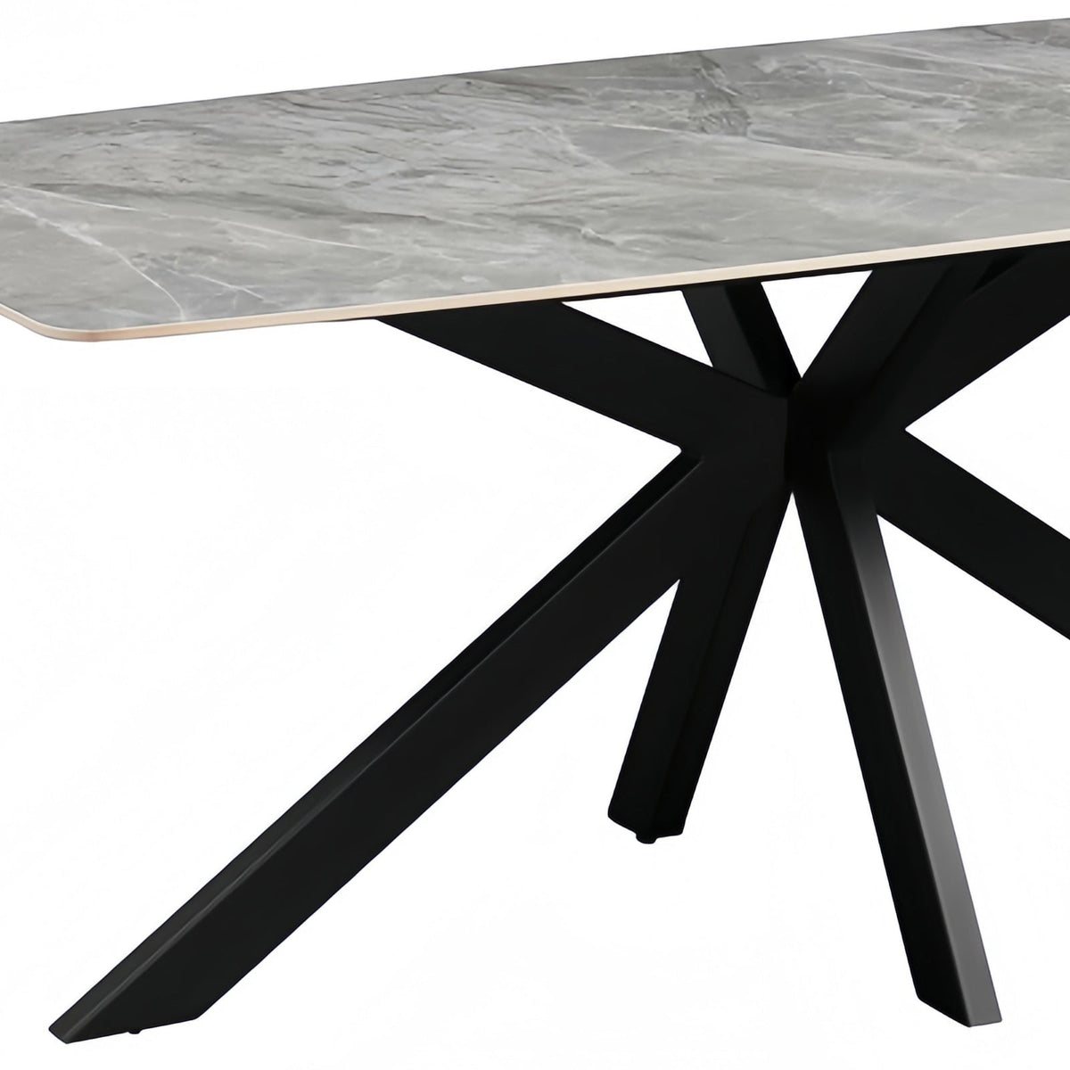 Grey Sintered Stone Rectangular Dining Table