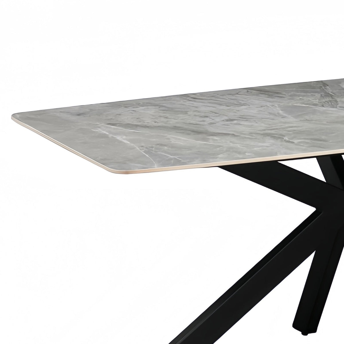 Grey Sintered Stone Rectangular Dining Table