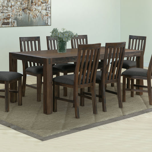 Chocolate Finish Acacia Base Dining Table, 210 cm