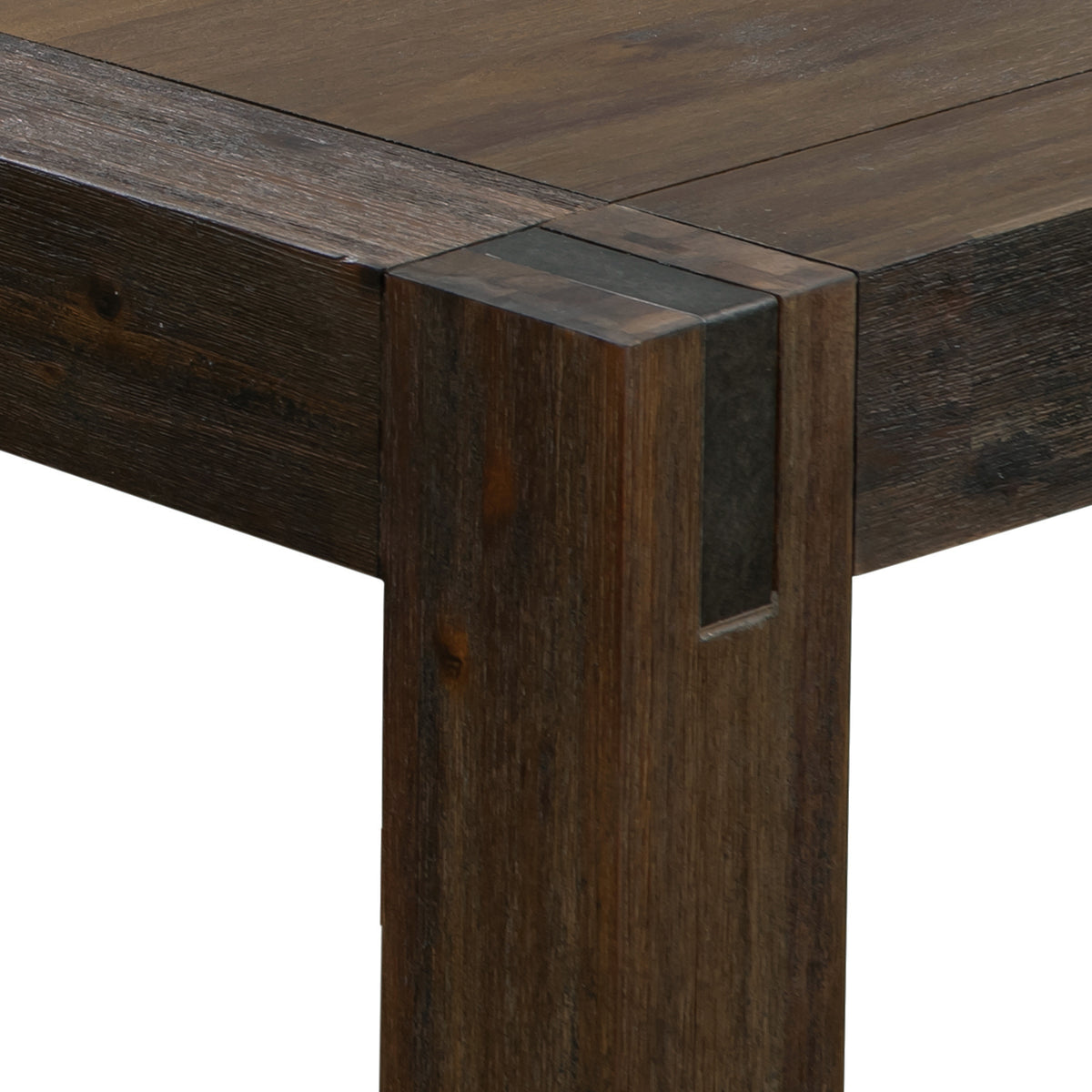 Chocolate Finish Acacia Base Dining Table, 210 cm