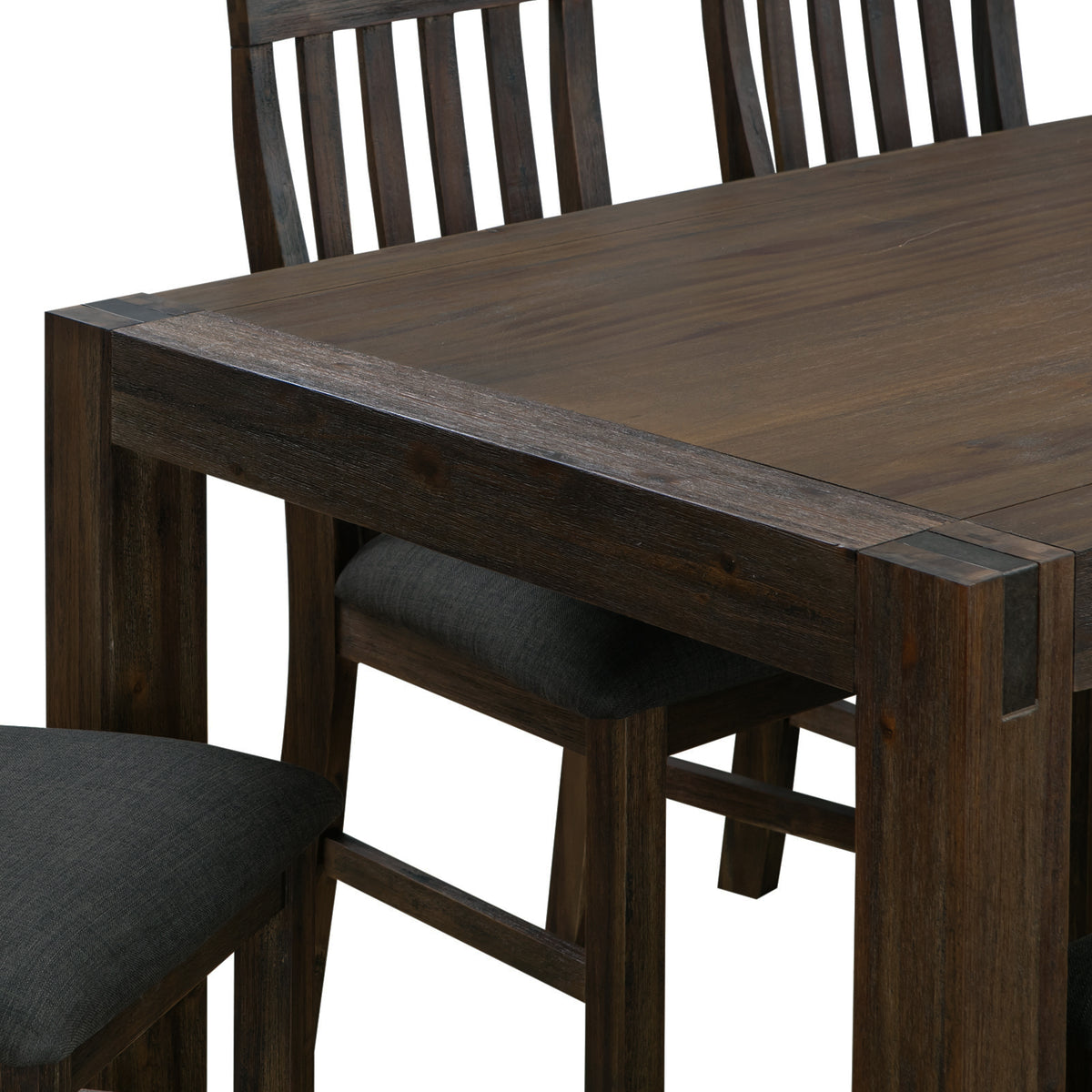 Chocolate Finish Acacia Base Dining Table, 210 cm