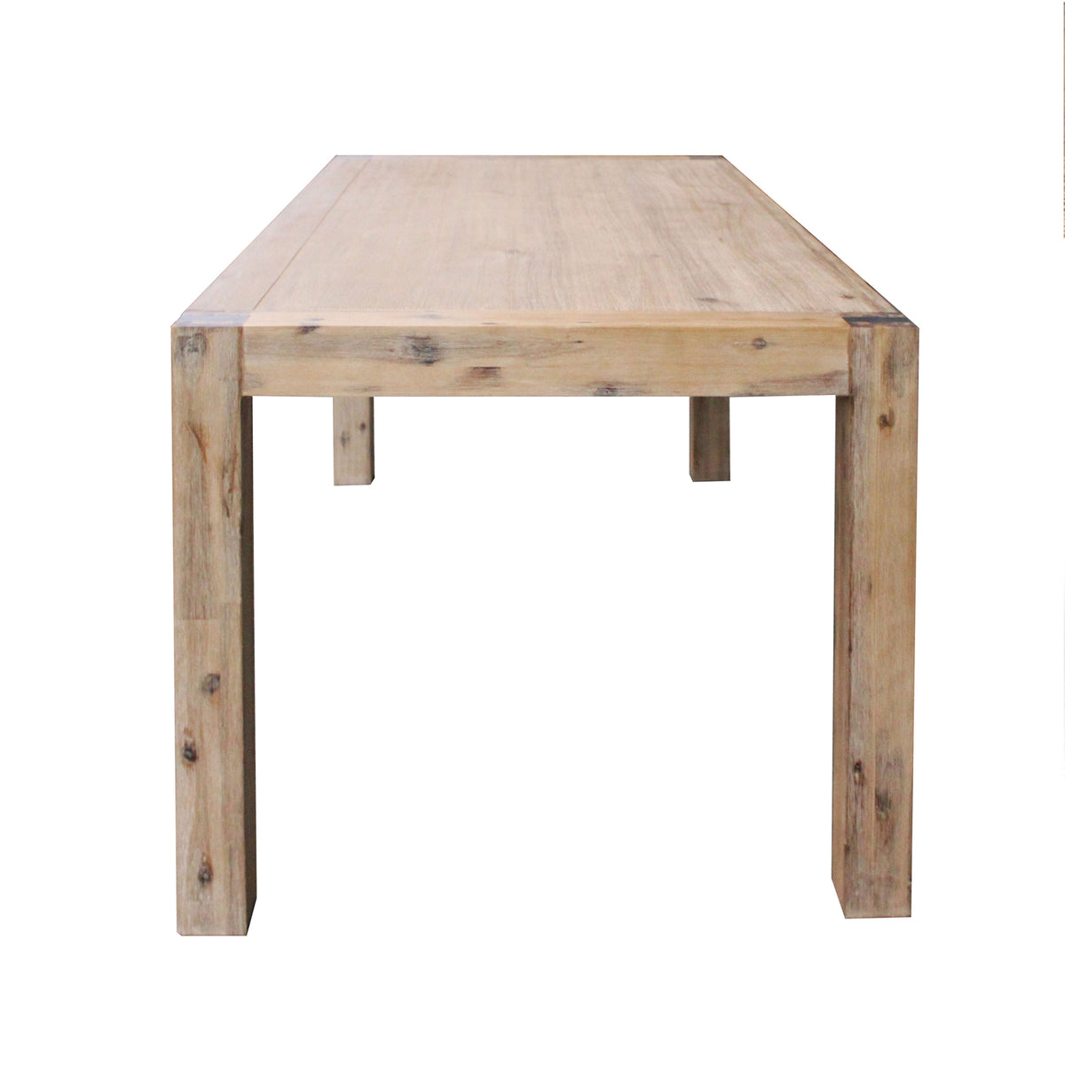 Oak Finish Acacia Base Dining Table, 180 cm