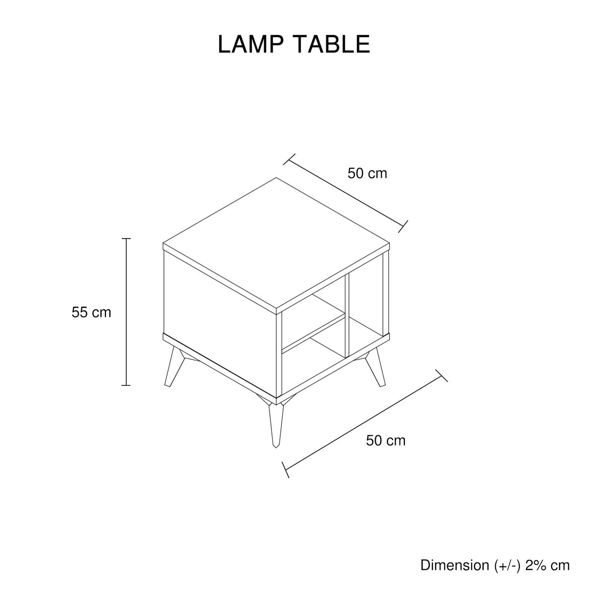 Champagne Finish Side Table with Open Storage