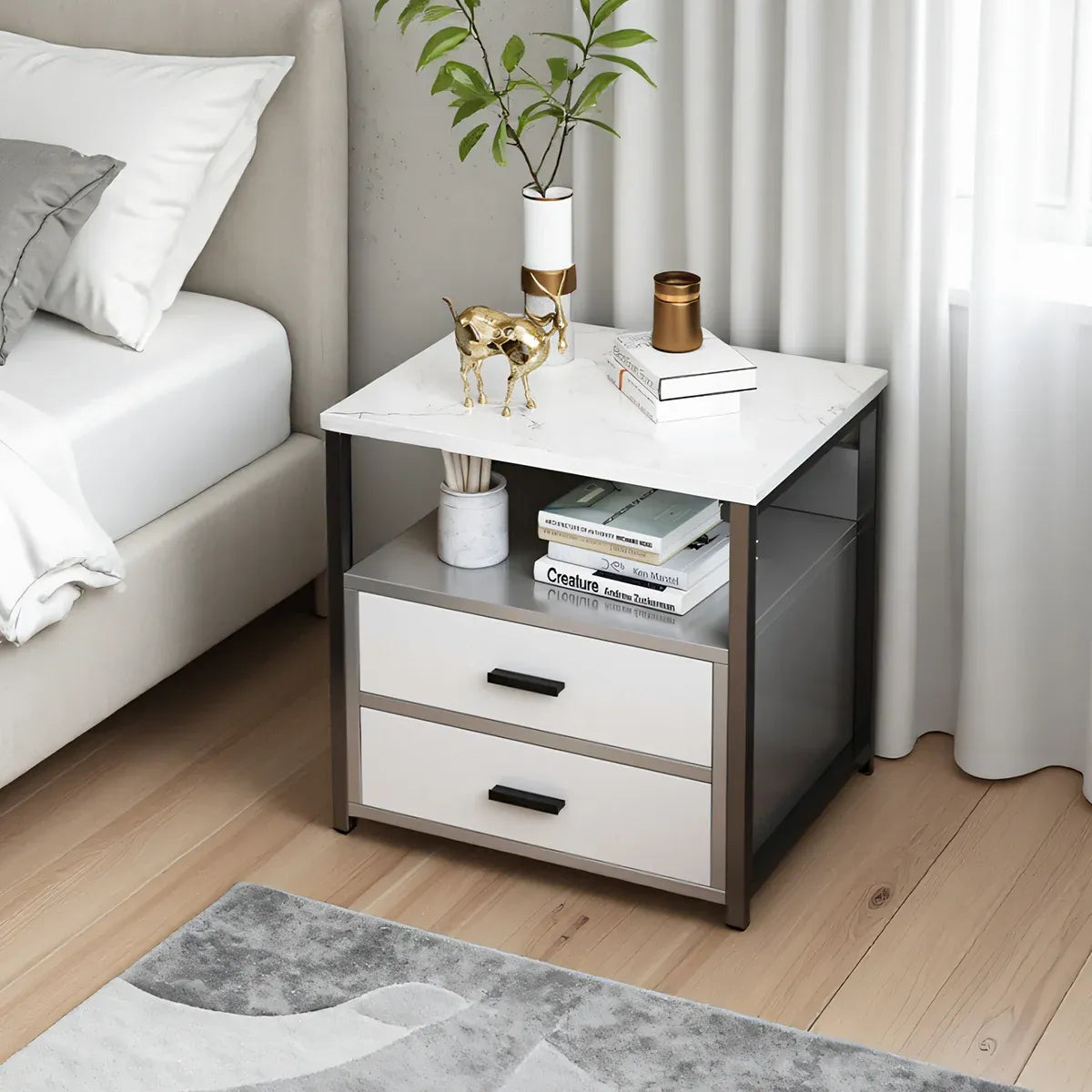 Classic Bedside Storage Cabinet