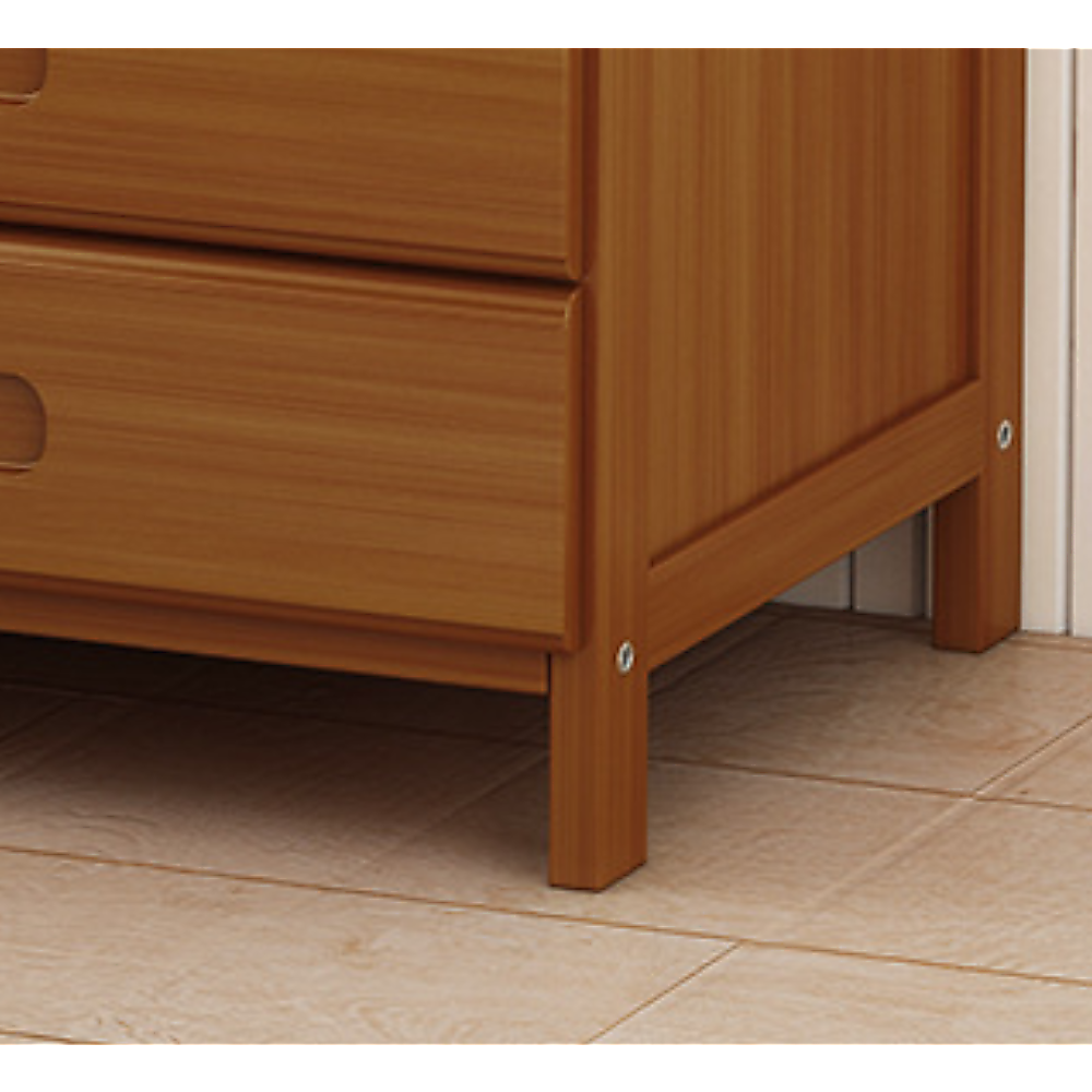 Dark Bamboo Bedside Table, 42 cm