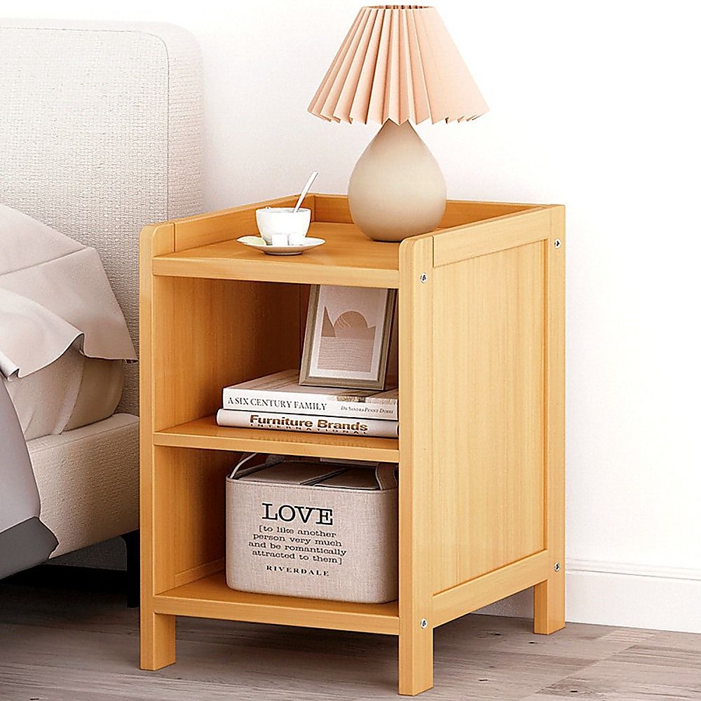 Natural Bamboo Bedside Table, 25 cm