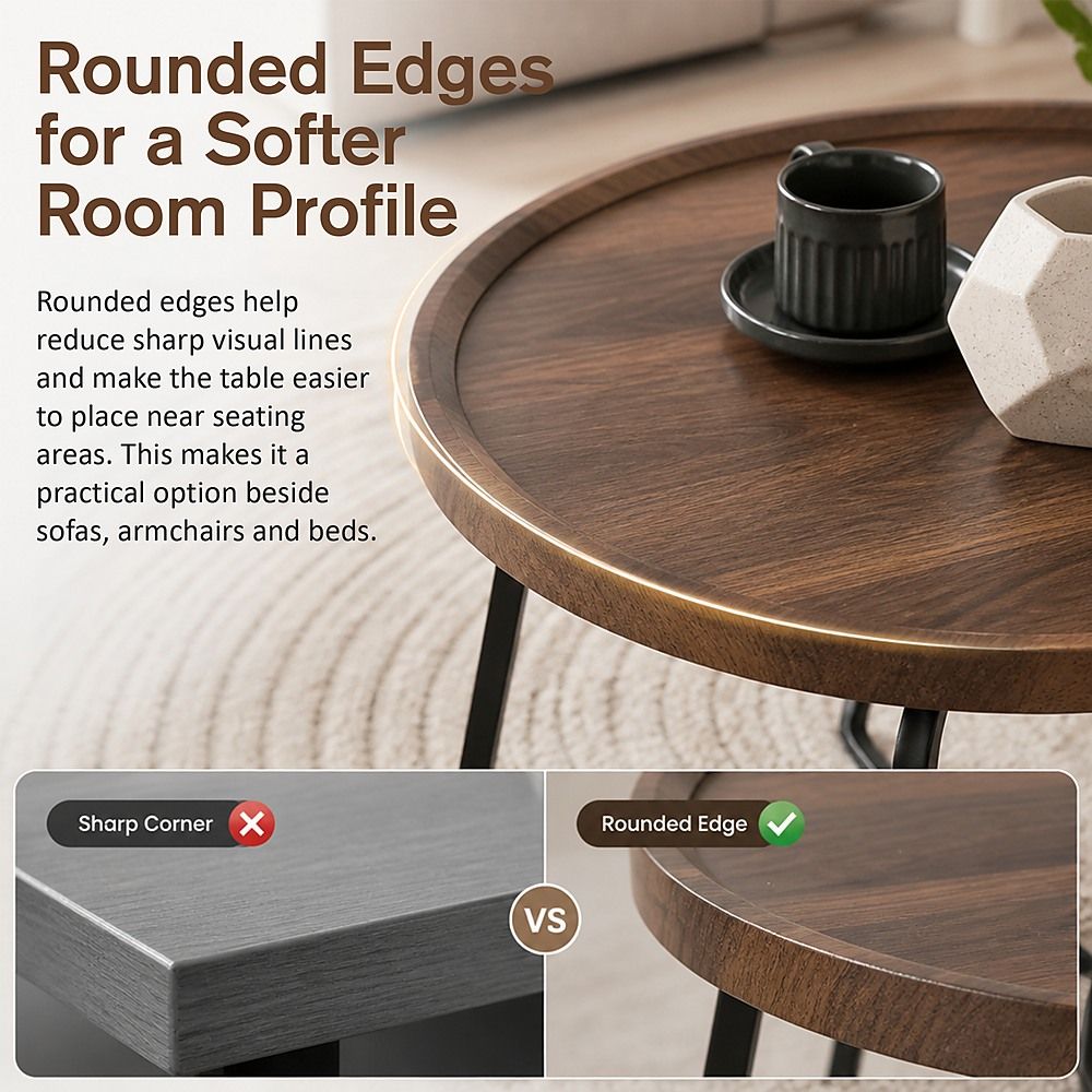 Round Living Room Side Table