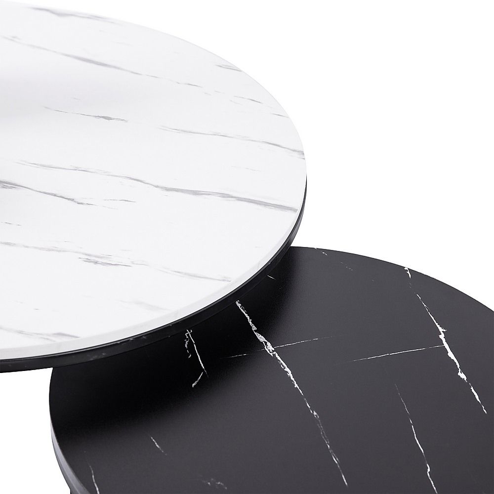 Round Nesting Coffee Tables, Set of 2