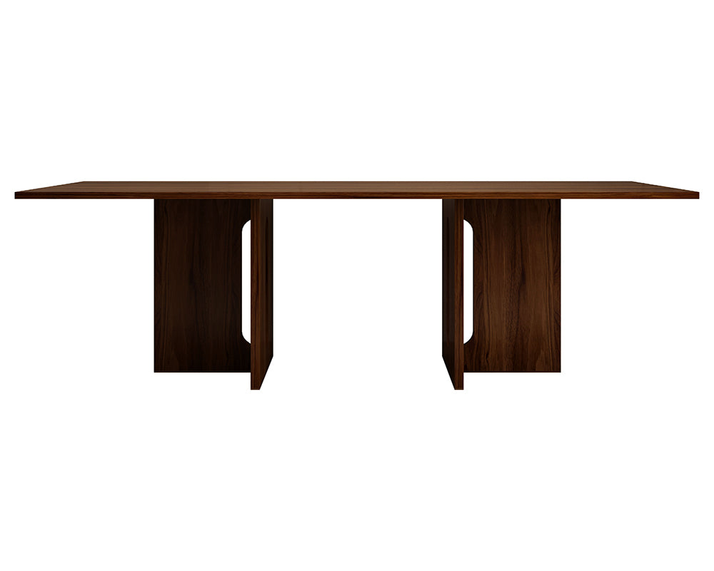 Oak Finish Melamine Dining Table for Six